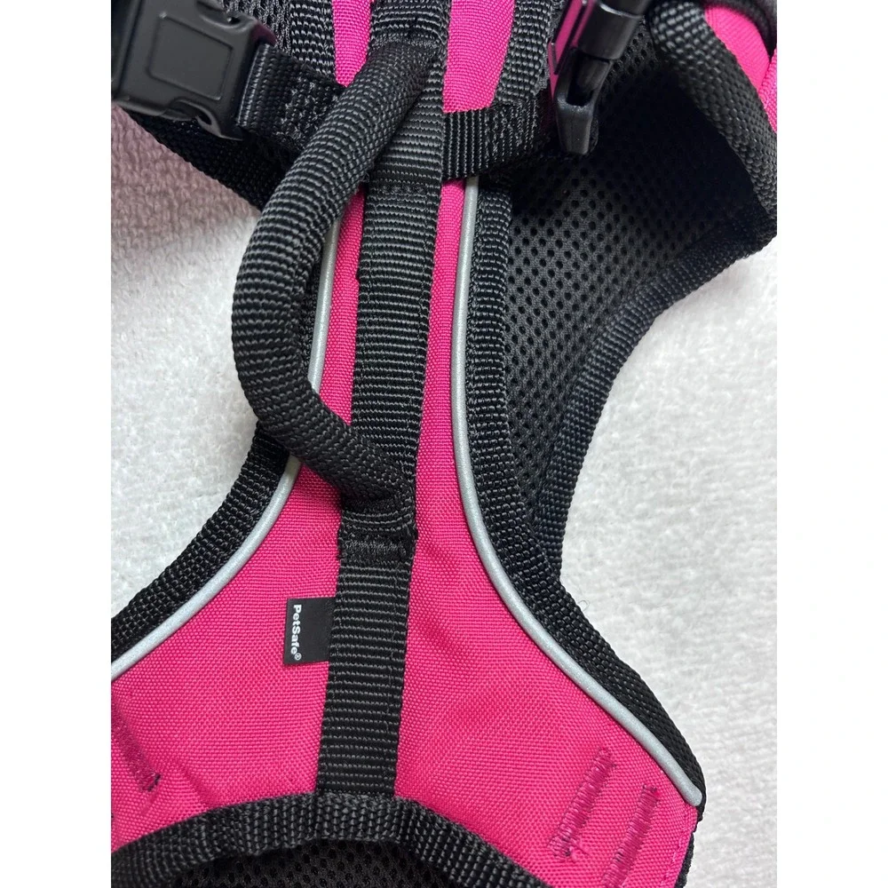 PetSafe EasySport Dog Harness Pink Black Reflective Padded Handle Size XS